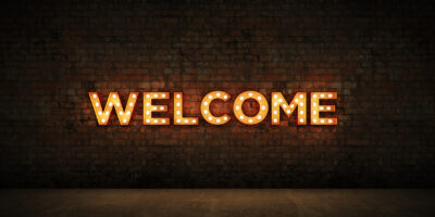 Welcome Schriftzug